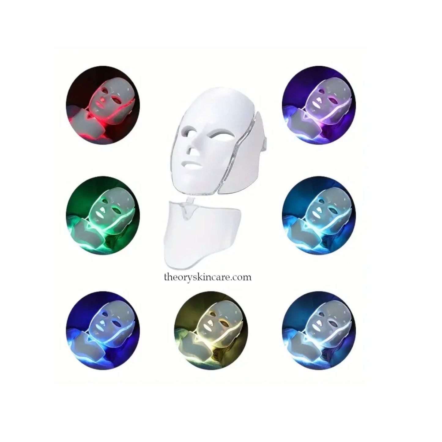 LED Color Light Facial Skin Care Mask| 7 LED Lights | Compact & Portable Skin Care Tool