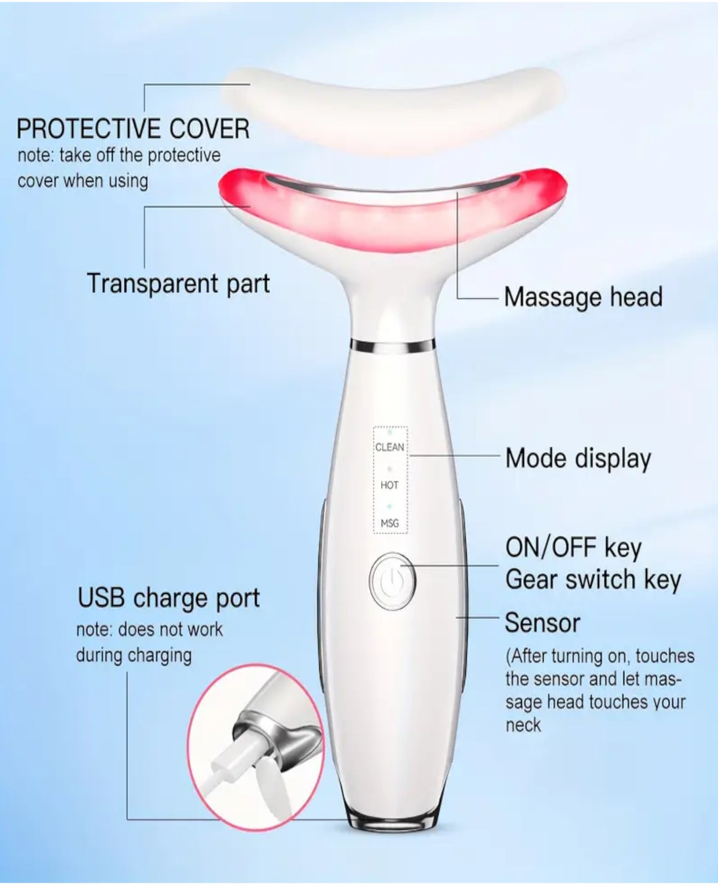 Face and Neck Rejuvenation Wand Tool