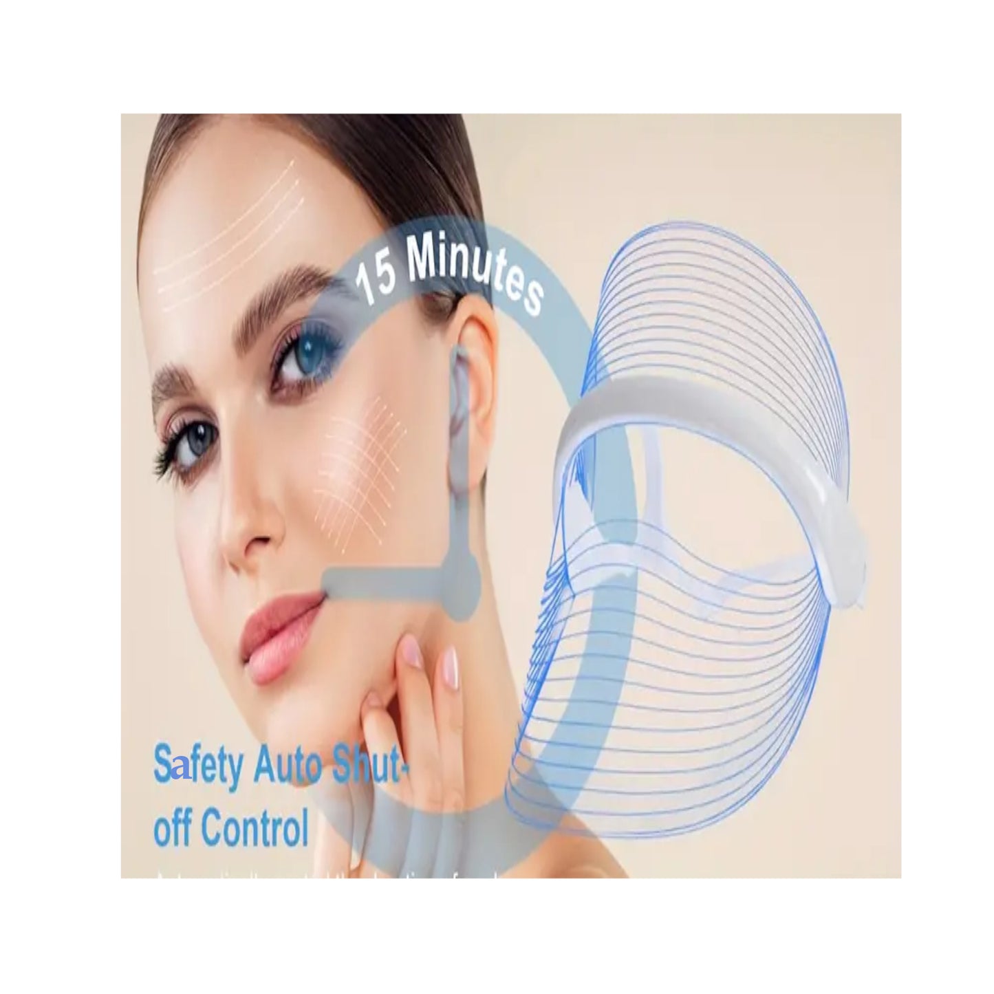 LED Light Mask, Anti Aging | 7-Color LED Facial Mask |  Compact & Portable Skin Care Tool