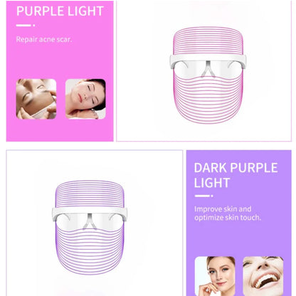 LED Light Mask, Anti Aging | 7-Color LED Facial Mask |  Compact & Portable Skin Care Tool